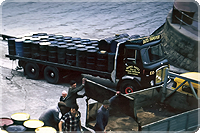 St Ives quay, 1967, carrying detergent for Torrey Canyon disaster